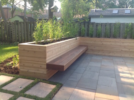 Floating IPE bench with cedar planters(1)