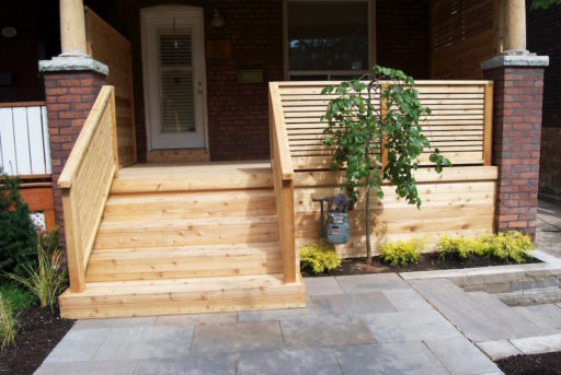 Front porch with built in garbage storage bench(4)