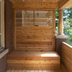 Front porch with built in garbage storage bench(5)