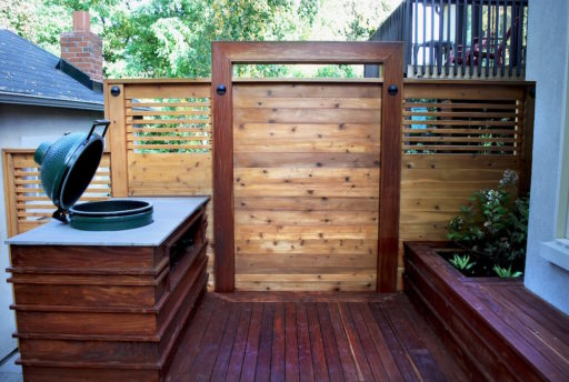 IPE Deck with Cedar Fence