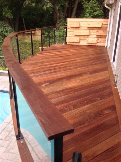 IPE deck with glass railing