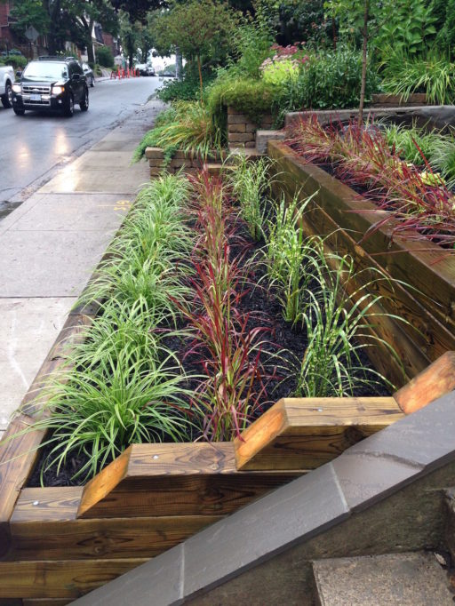 Wood retaining wall